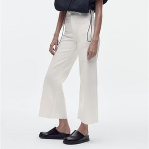 ZARA ZW THE MARINE STRAIGHT JEANS, SIZE 2, WHITE